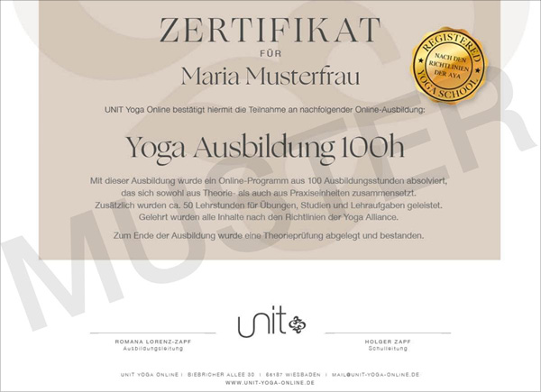 Musterzertifikat-100h-Online Musterzertifikat 100h Online Yoga Ausbildung